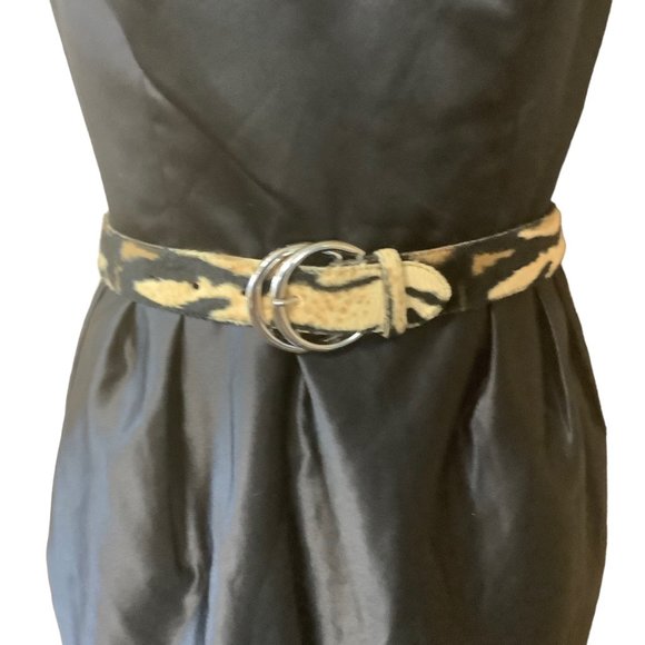 Vtg Animal Print Fuzzy Women Size Small Belt Waist 26"-30" Made in USA - Picture 1 of 5